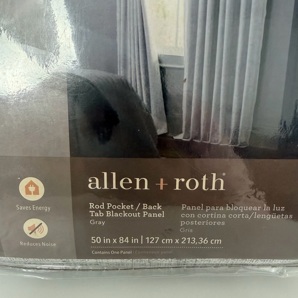 Allen + Roth‎ Gray Blackout Curtains 84" one panel - Picture 6 of 8